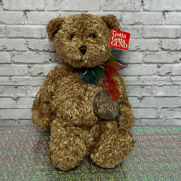 GUND BEARESSENCE Brown Bear Plush Stuffed Animal Vintage RARE 16 in. Tags - Picture 1 of 12